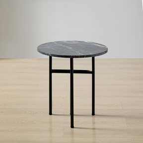 Verona Marble Coffee/Side Table - Charcoal Round - End Tables Default Title BUBULAND HOME