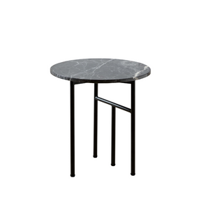 Verona Marble Coffee/Side Table - Charcoal Round - End Tables Default Title BUBULAND HOME