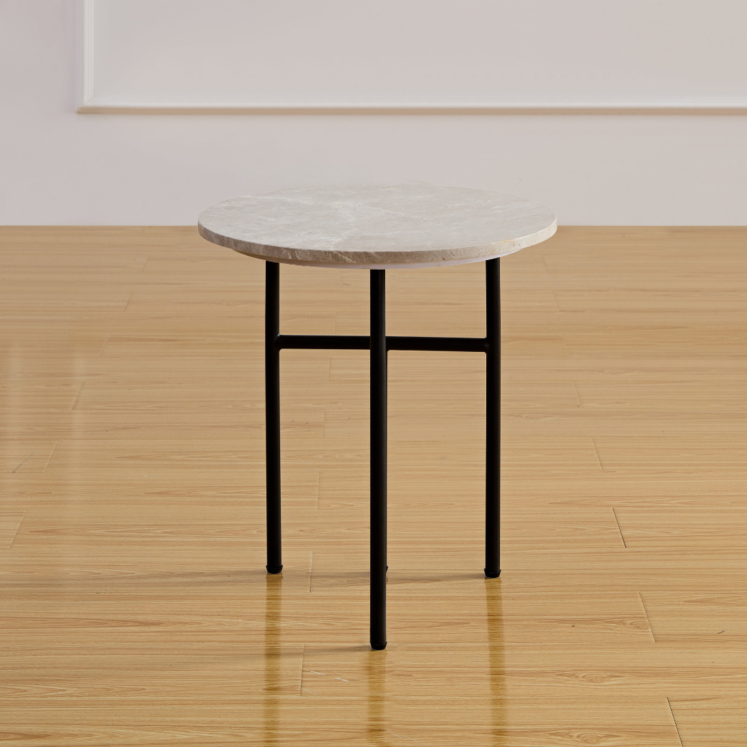 Verona Marble Coffee/Side Table - Fossil Round BUBULAND HOME