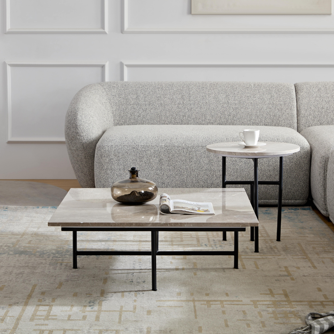 Verona Marble Coffee Table - Fossil Square BUBULAND HOME