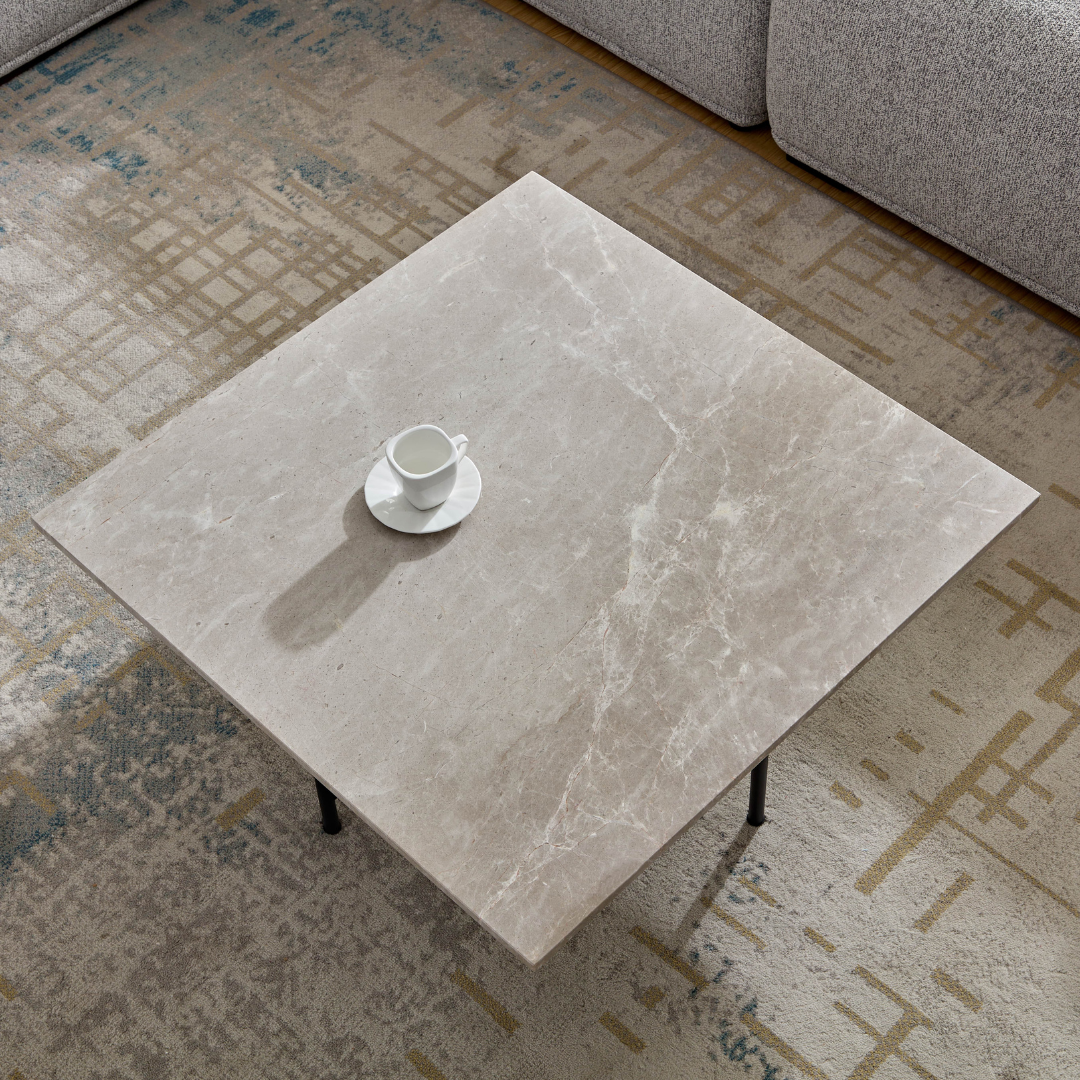 Verona Marble Coffee Table - Fossil Square BUBULAND HOME
