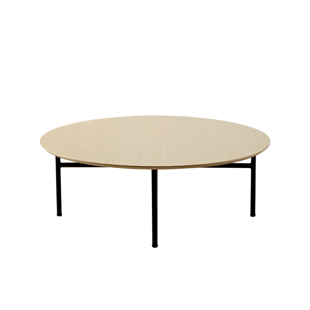 Verona Timber Coffee Table - Oak White Wash Round BUBULAND HOME
