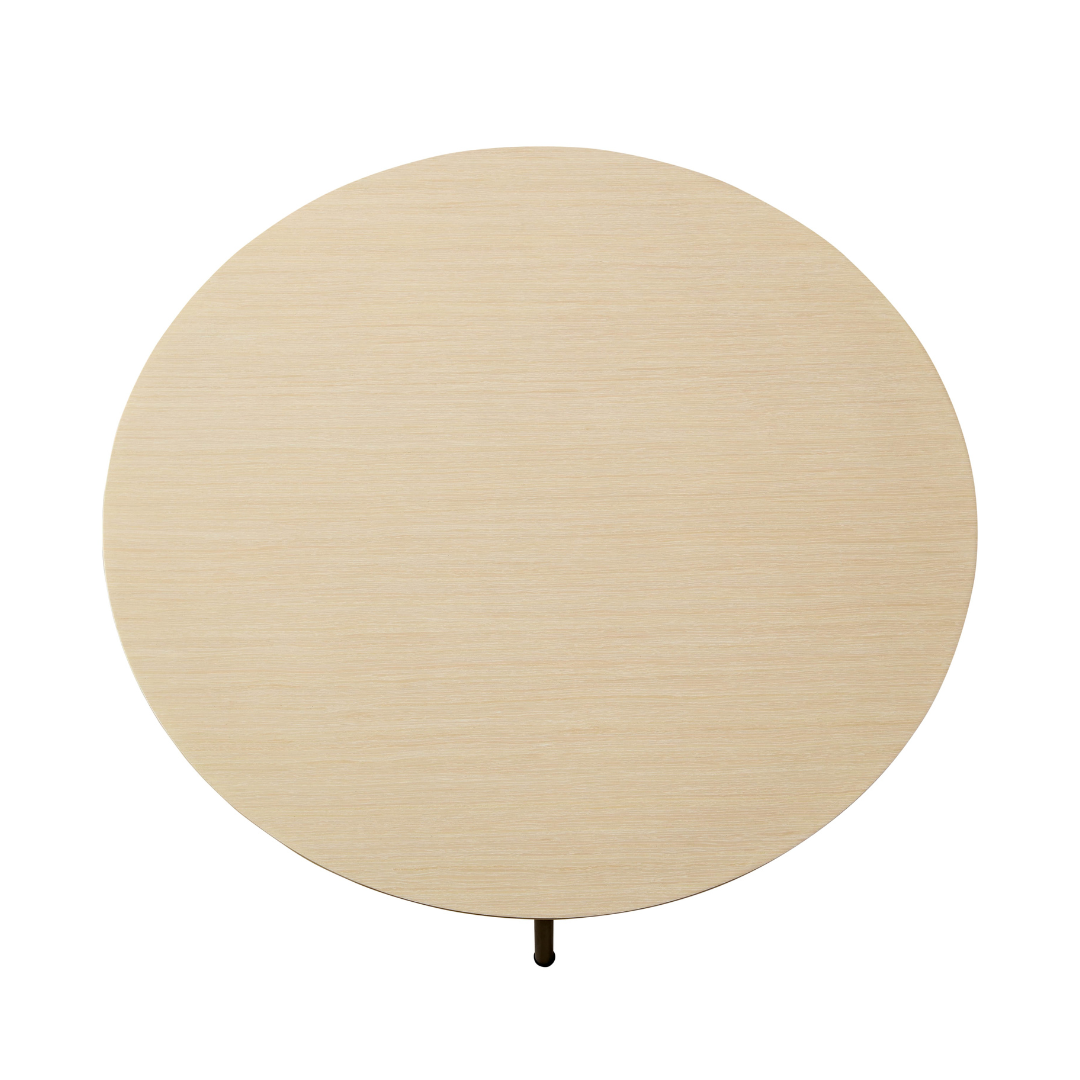 Verona Timber Coffee Table - Oak White Wash Round BUBULAND HOME