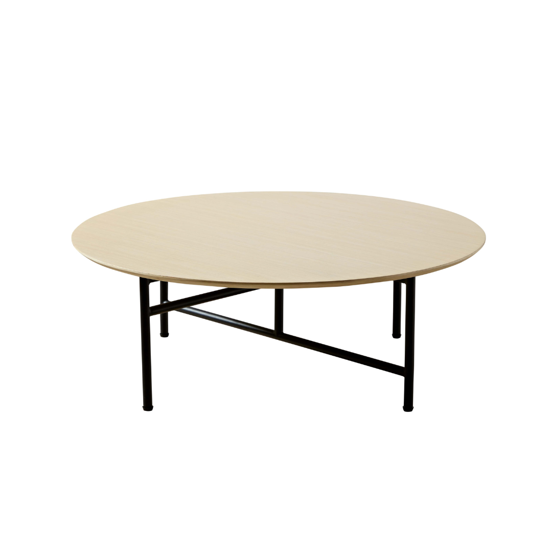 Verona Timber Coffee Table - Oak White Wash Round BUBULAND HOME
