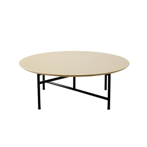 Verona Timber Coffee Table - Oak White Wash Round BUBULAND HOME