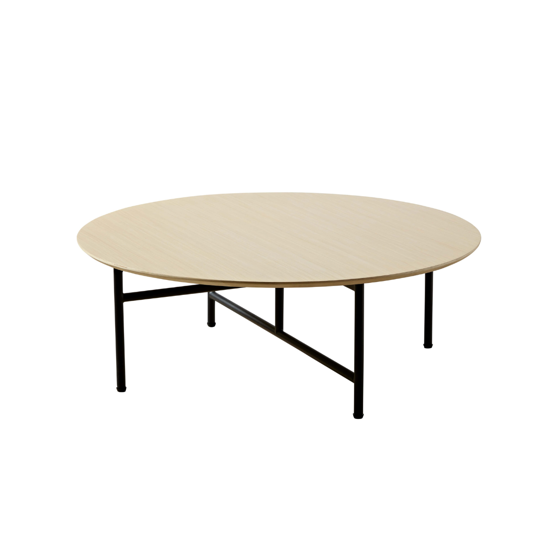 Verona Timber Coffee Table - Oak White Wash Round BUBULAND HOME