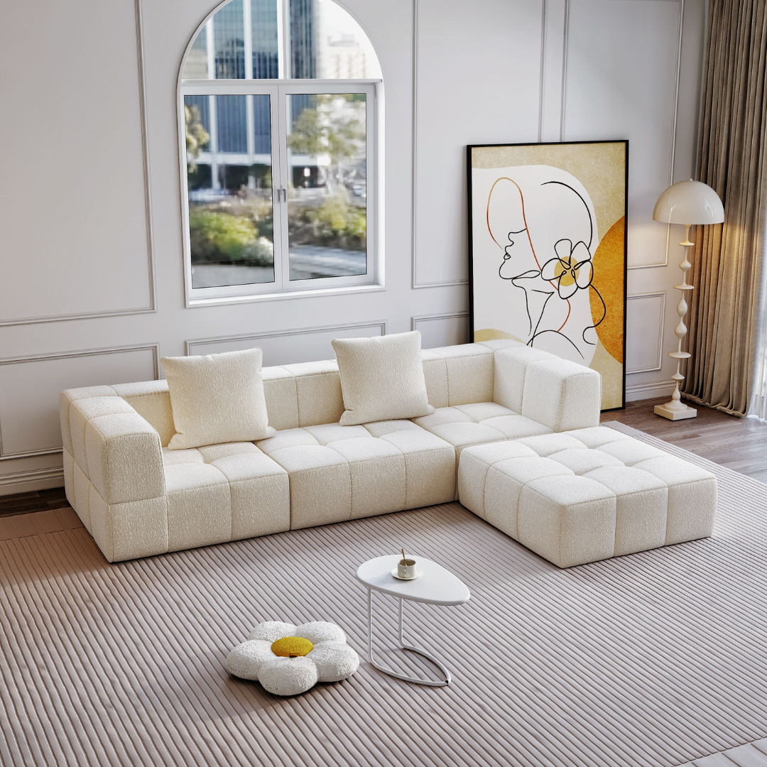 Waffo Modular Sofa - Flat Boucle BUBULAND HOME