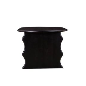 Wave Hardwood Oval Dining Table - Black BUBULAND HOME