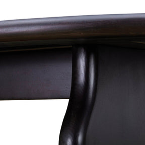 Wave Hardwood Oval Dining Table - Black BUBULAND HOME