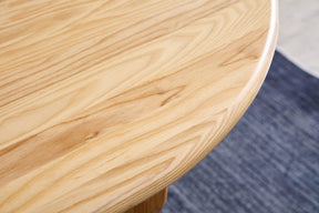 Wave Hardwood Oval Dining Table - Natural BUBULAND HOME