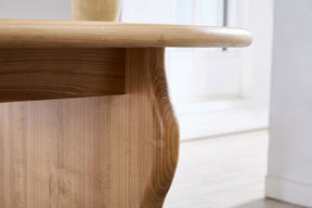 Wave Hardwood Oval Dining Table - Natural BUBULAND HOME
