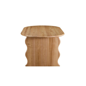 Wave Hardwood Oval Dining Table - Natural BUBULAND HOME