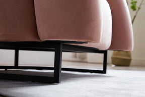 Wave Velvet Occasional Chair - Dusty Pink BUBULAND HOME