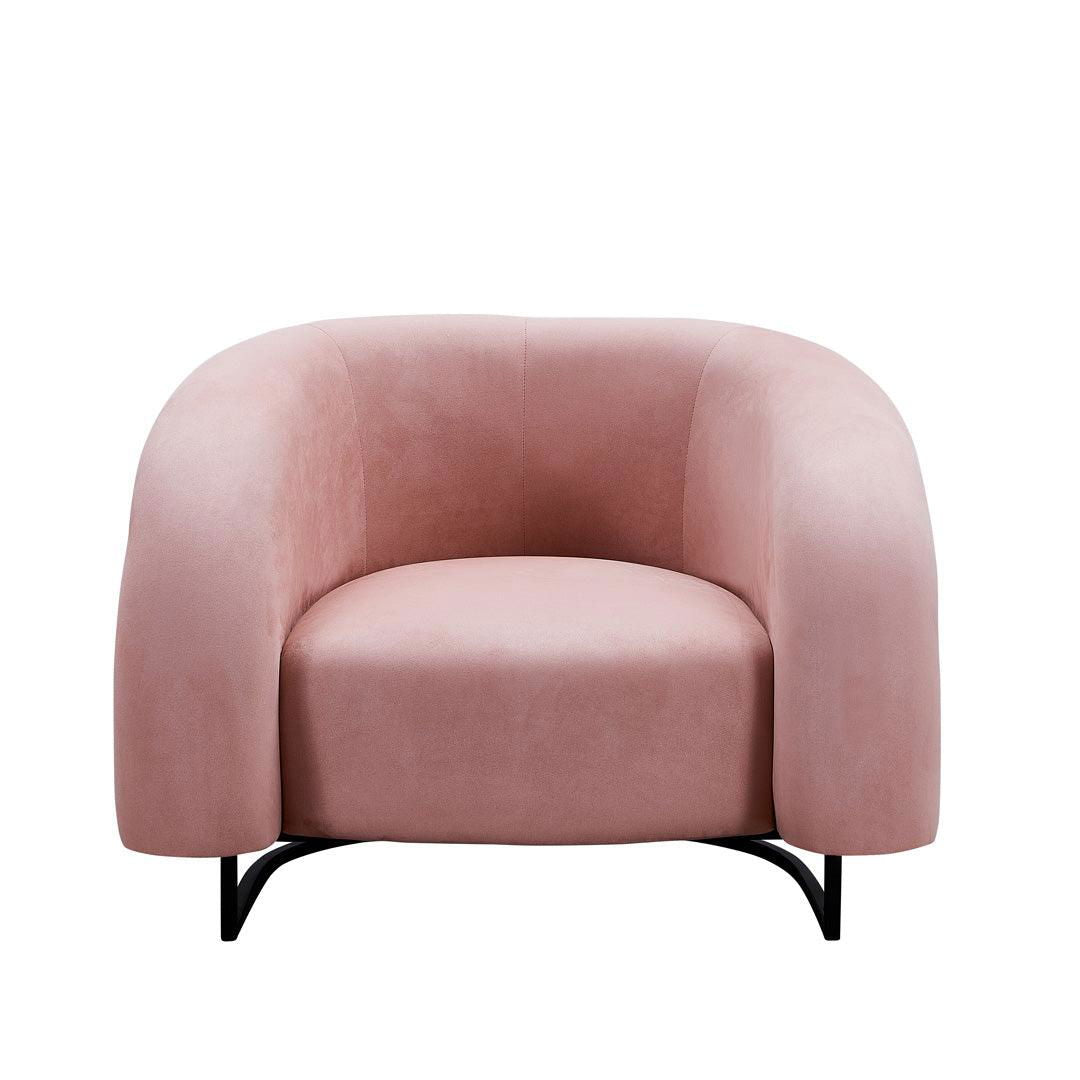 Wave Velvet Occasional Chair - Dusty Pink BUBULAND HOME