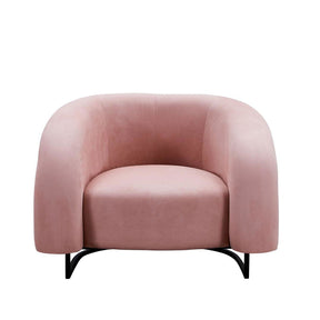 Wave Velvet Occasional Chair - Dusty Pink BUBULAND HOME