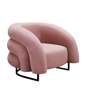 Wave Velvet Occasional Chair - Dusty Pink BUBULAND HOME