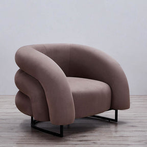 Wave Velvet Occasional Chair - Smokey Grey - sofa Smokey Grey BUBULAND HOME