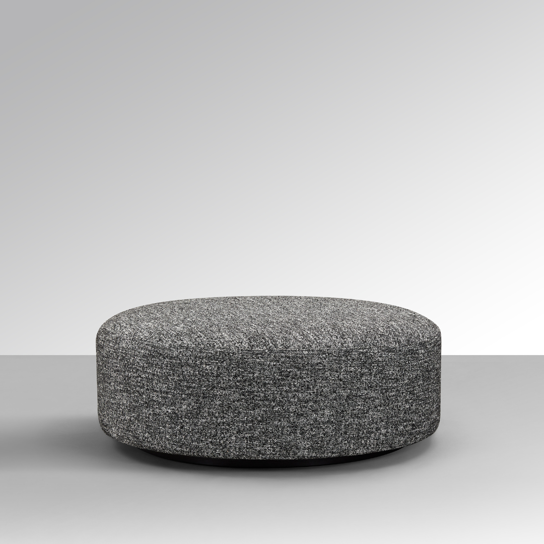 Moon Round Ottoman - Dual Colours Black/White - BUBULAND HOME