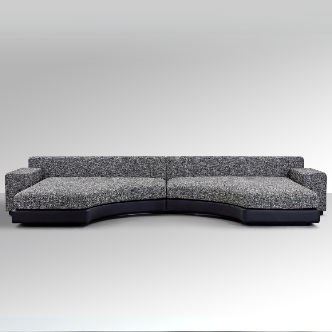 Moon Semi Circle Modular Sofa - Dual Colours Black/White - BUBULAND HOME