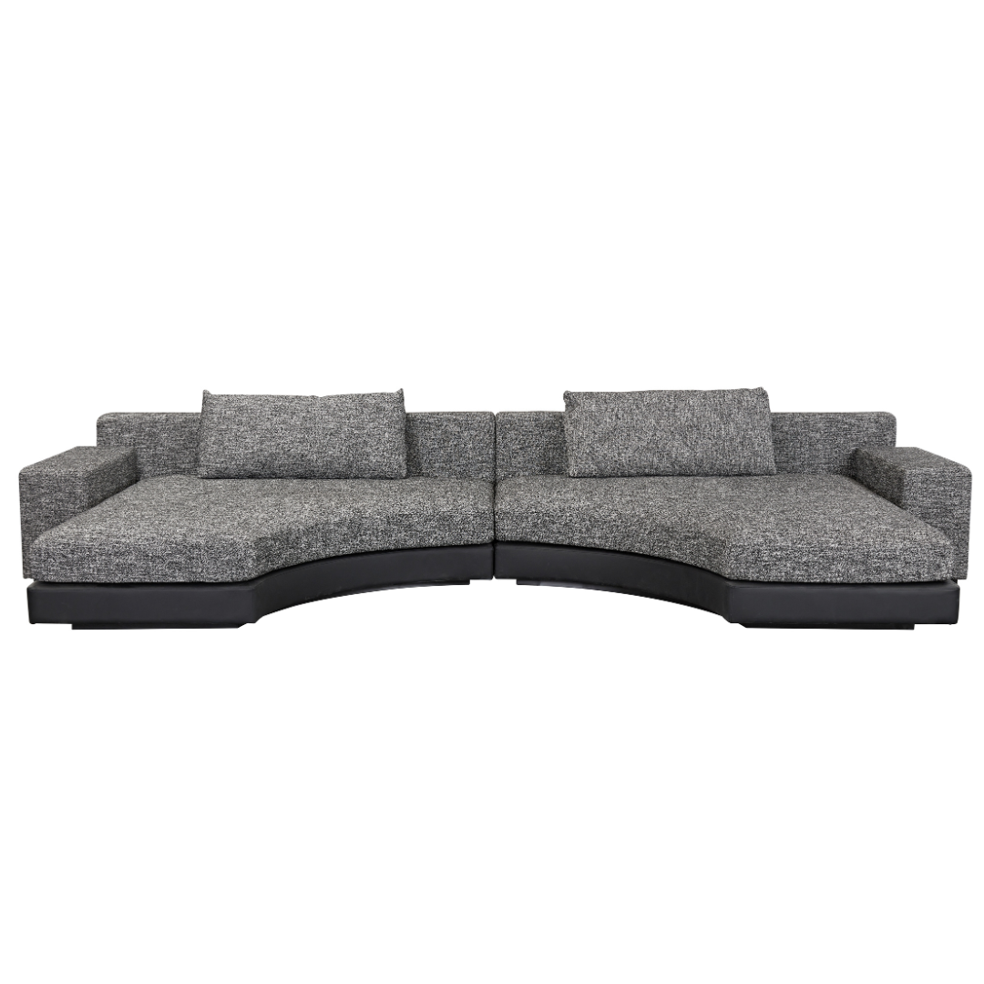 Moon Semi Circle Modular Sofa - Dual Colours Black/White - BUBULAND HOME