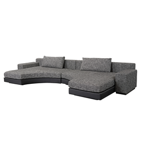 Moon Semi Circle Modular Sofa - Dual Colours Black/White - BUBULAND HOME