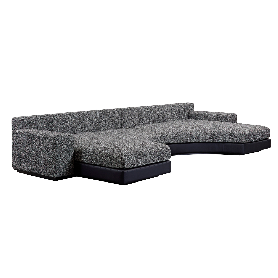 Moon Semi Circle Modular Sofa - Dual Colours Black/White - BUBULAND HOME