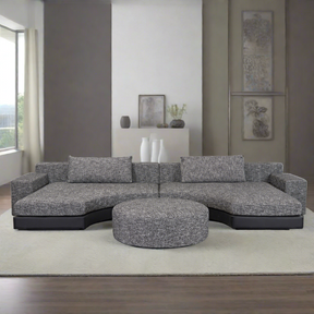 Moon Semi Circle Modular Sofa - Dual Colours Black/White - BUBULAND HOME