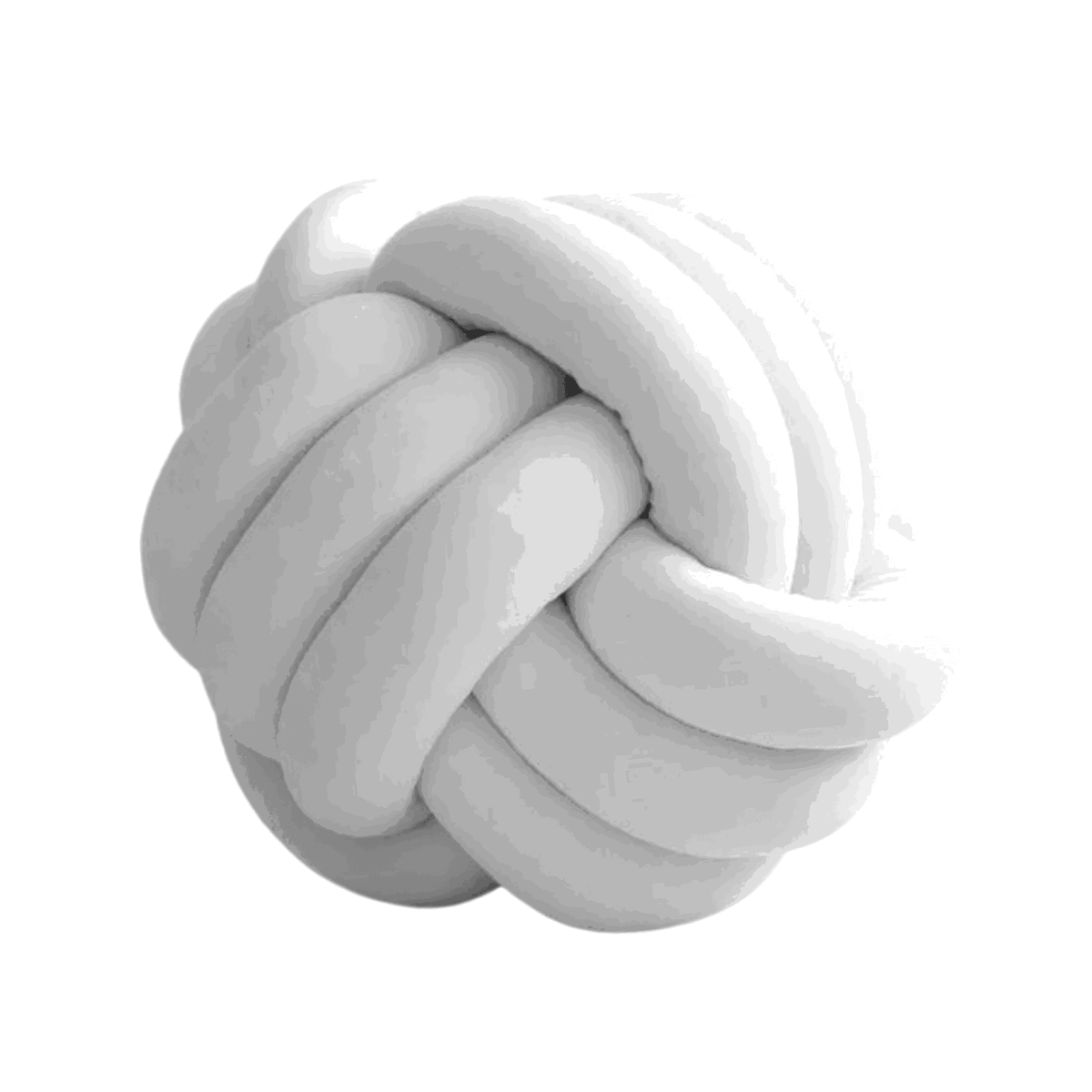 Zoe Velvet Knot Ball Cushion Chalk White - BUBULAND HOME