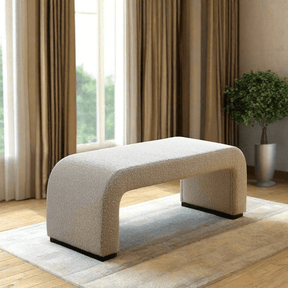 Arch Bench Ottoman  - Premium Ivory Boucle 60cm/120cm/155cm/180cm