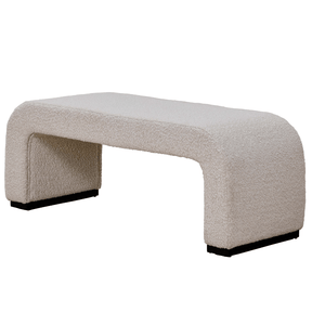 Arch Bench Ottoman - Premium Ivory Boucle 60cm/120cm/155cm/180cm - ottoman Small: 60cm W x 45cm D x 45cm H / Premium Ivory Boucle BUBULAND HOME