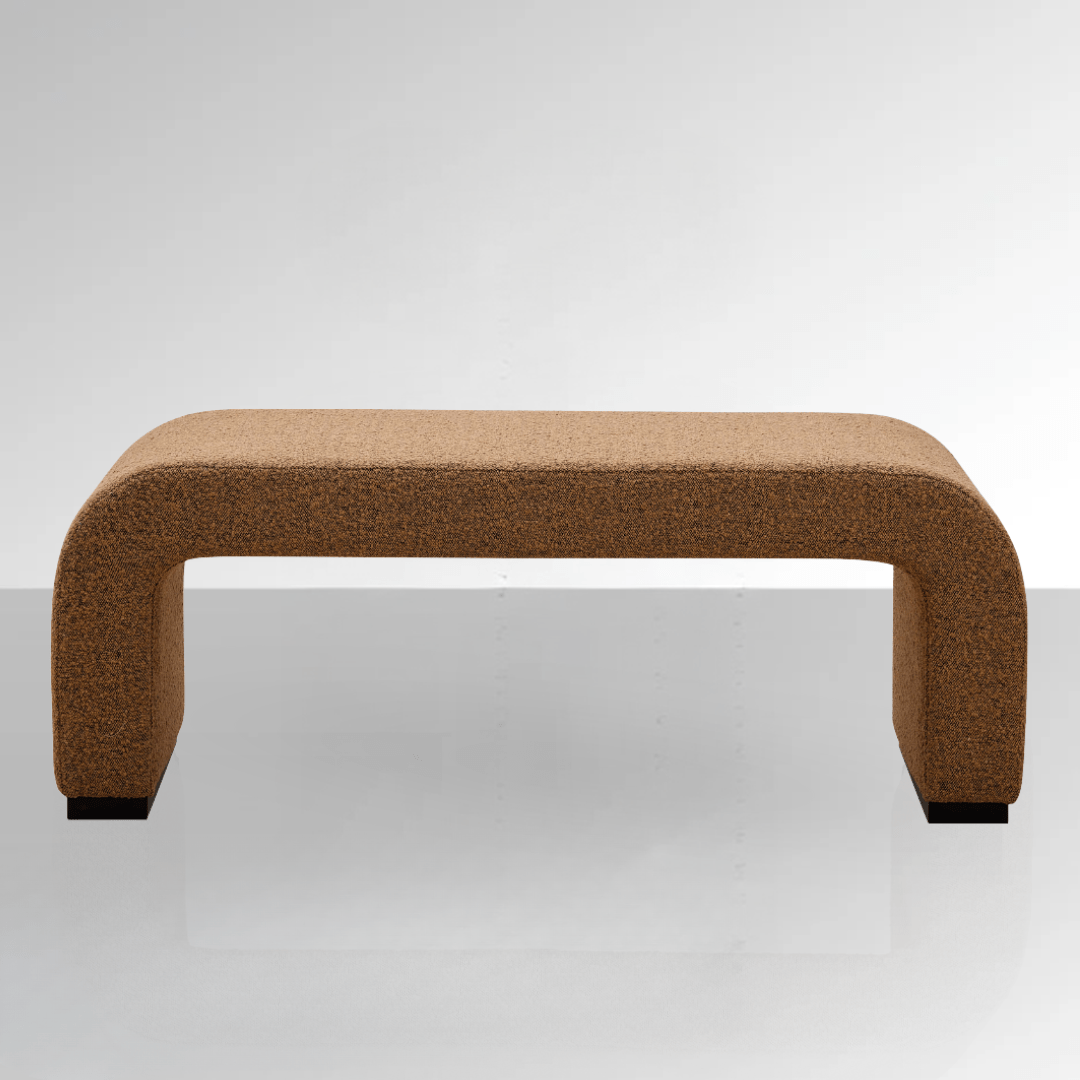 Arch Bench Ottoman  - Premium Terracotta Boucle