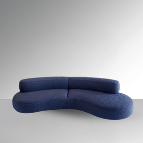 Arco Curved Sofa - Blue Premium Fabric