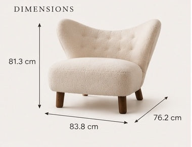Fleur Lounge Chair dimensions 81.3 by 83.8 by 76.2 cm