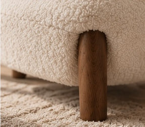Fleur Lounge Chair solid wood leg detail