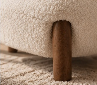 Fleur Lounge Chair solid wood leg detail