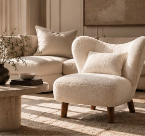 Fleur Lounge Chair in a warm living room