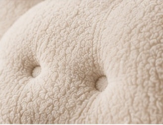 Fleur Lounge Chair faux sheepskin tufting close-up