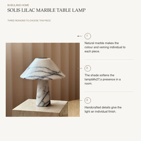 Solis Lilac Marble Table Lamp