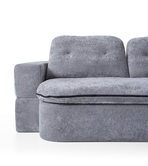 Loop Convertible Sofa Bed - Textured Fabric - sofa Natural White Textured Fabric BUBULAND HOME