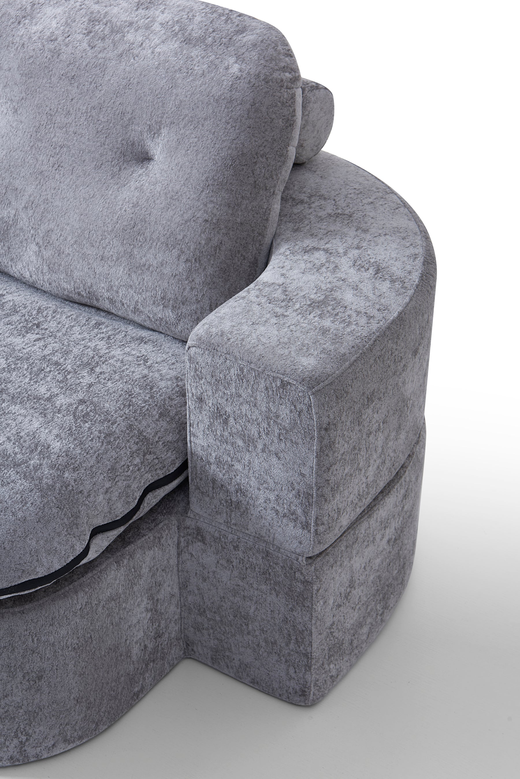 Loop Convertible Sofa Bed - Textured Fabric - sofa Natural White Textured Fabric BUBULAND HOME