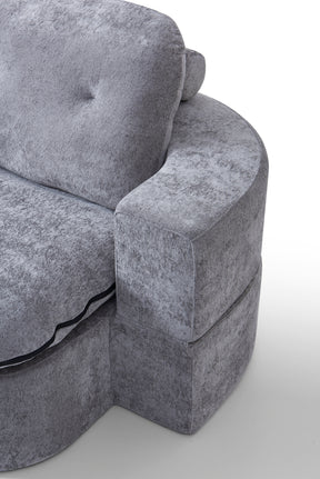Loop Convertible Sofa Bed - Textured Fabric - sofa Natural White Textured Fabric BUBULAND HOME