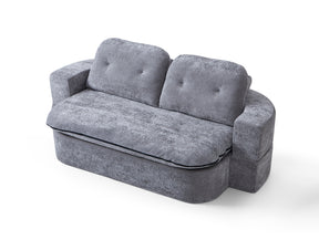Loop Convertible Sofa Bed - Textured Fabric - sofa Natural White Textured Fabric BUBULAND HOME