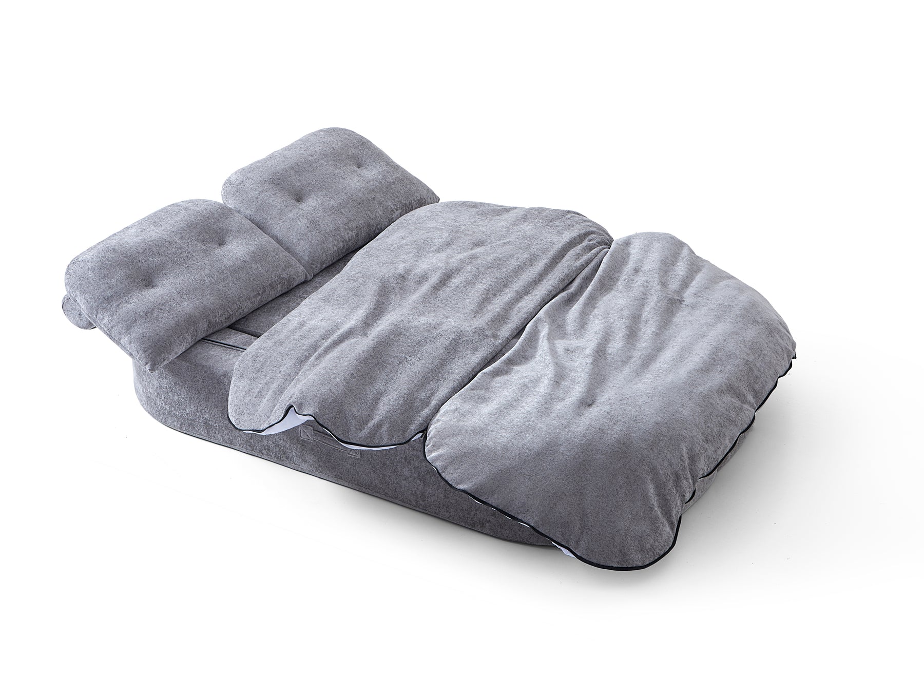 Loop Convertible Sofa Bed - Textured Fabric - sofa Natural White Textured Fabric BUBULAND HOME