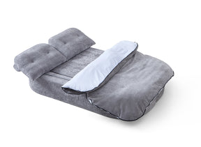 Loop Convertible Sofa Bed - Textured Fabric - sofa Natural White Textured Fabric BUBULAND HOME