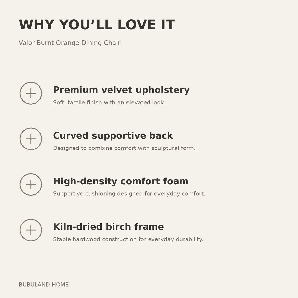 Why you'll love the Valor Burnt Orange Dining Chair