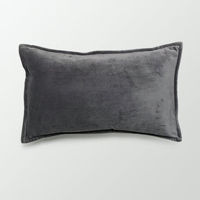 Luna Velvet & Linen Cushion | Dove Grey Rectangular - BUBULAND HOME