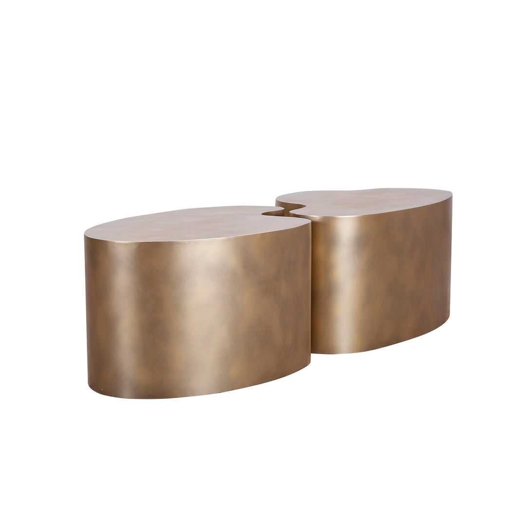 Golden Brass Coffee Table - BUBULAND HOME