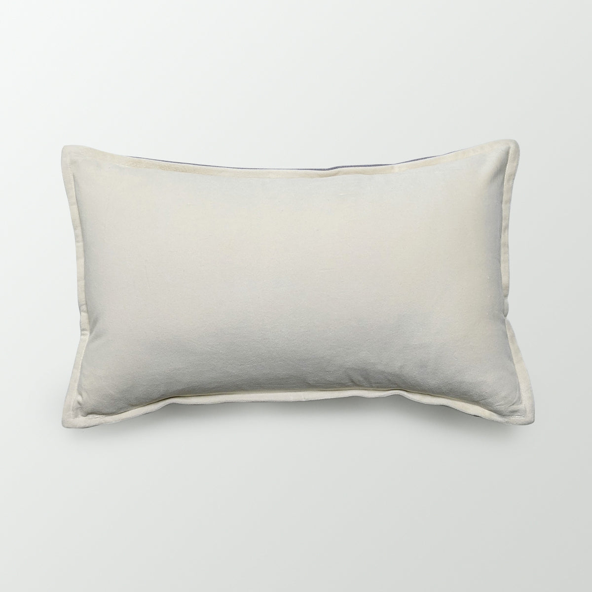 Luna Velvet & Linen Cushion | Chalk White Rectangular - BUBULAND HOME