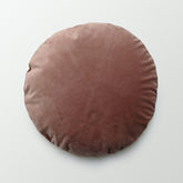 Luna Velvet & Linen Cushion | Dusty Pink Round - BUBULAND HOME