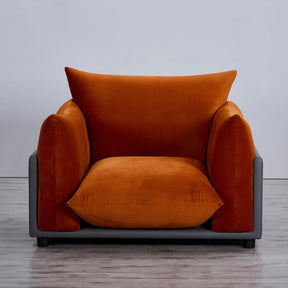 The Puff Velvet Occasional Chair - Burnt Orange - BUBULAND HOME